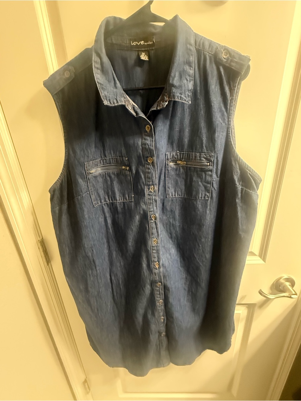 Love Culture Sleeveless Denim Dress - Blue